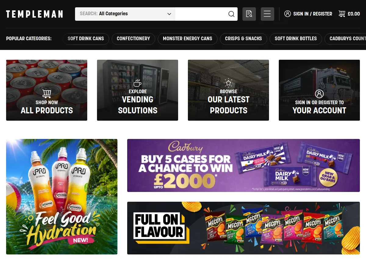 Store homepage