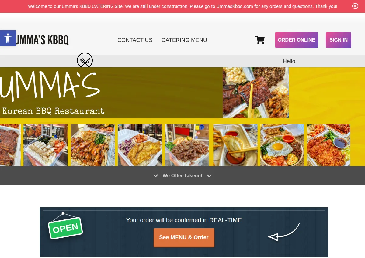 Store homepage