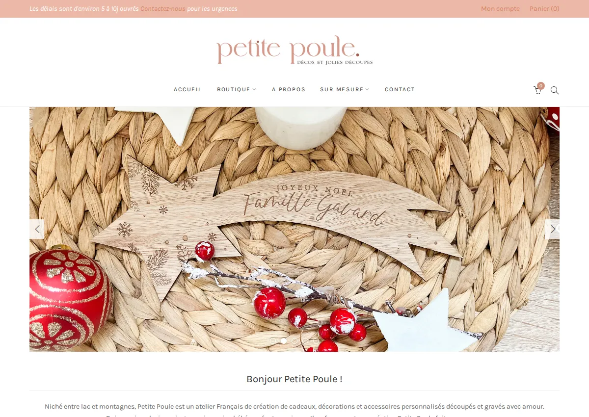 Store homepage