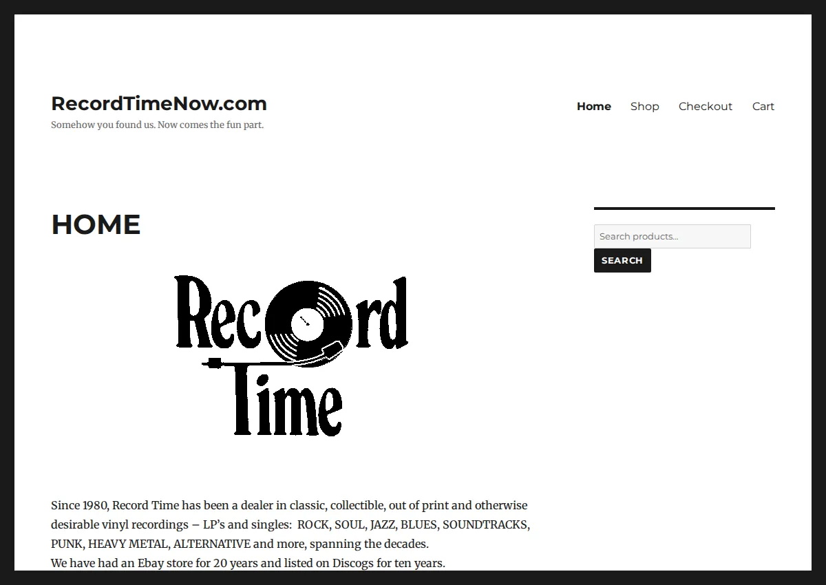 Store homepage