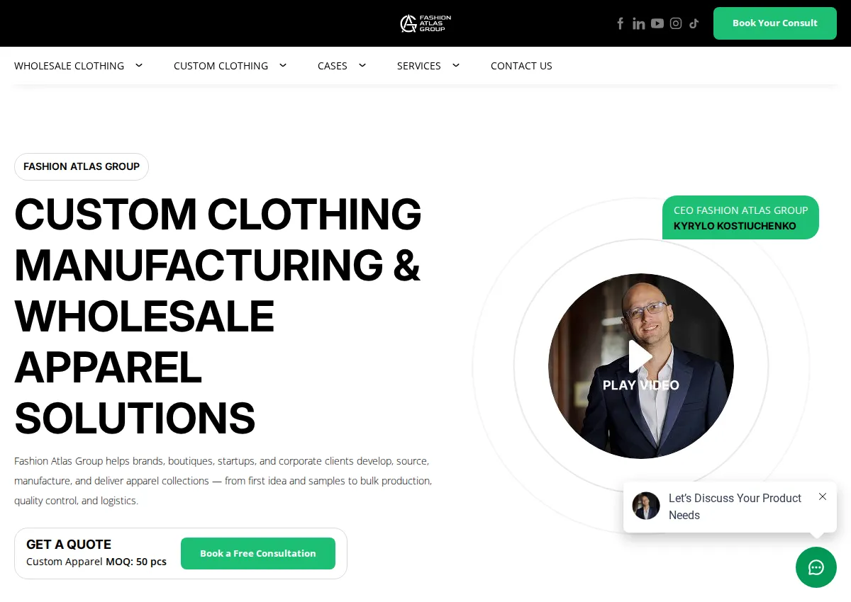 Store homepage
