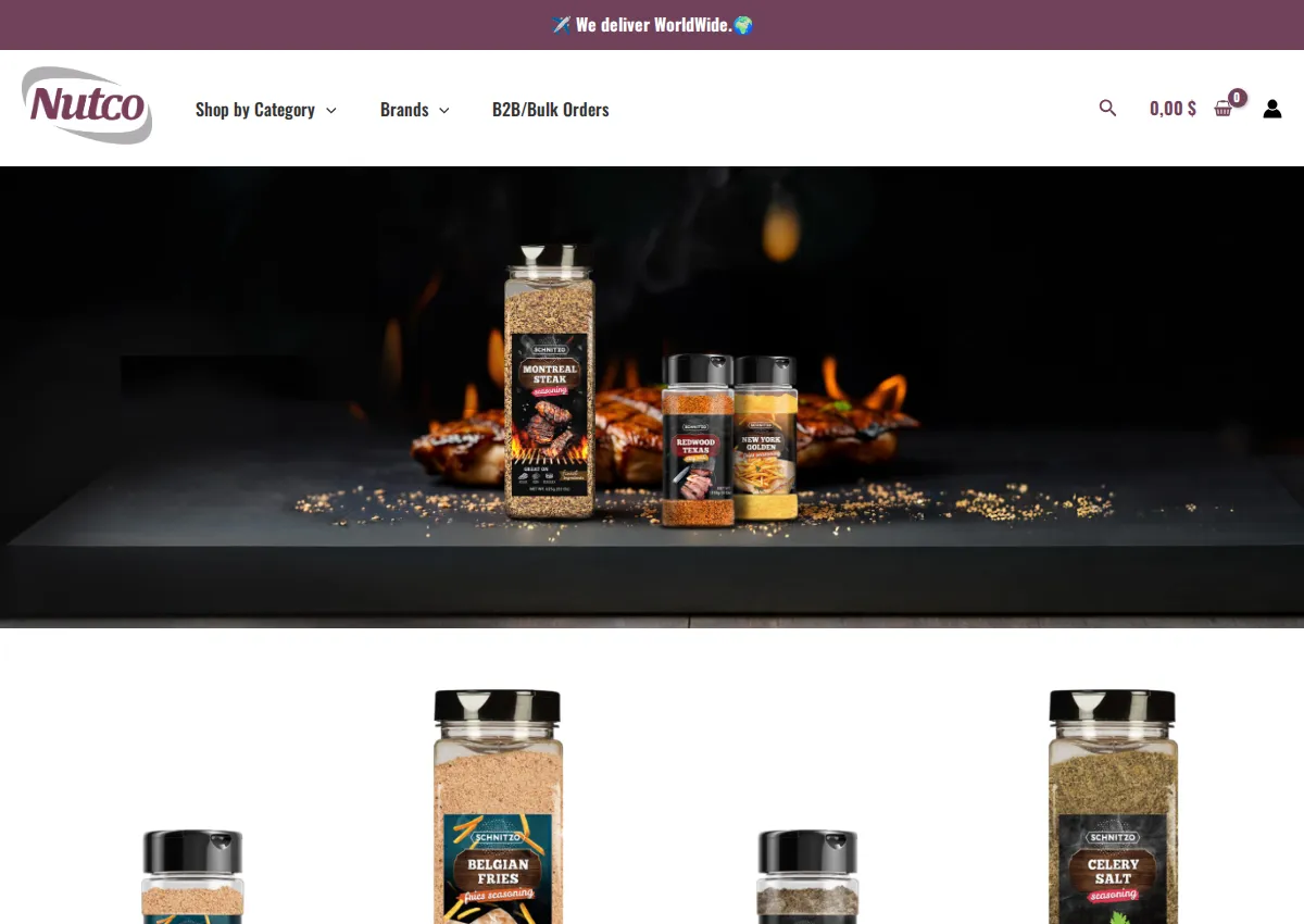 Store homepage