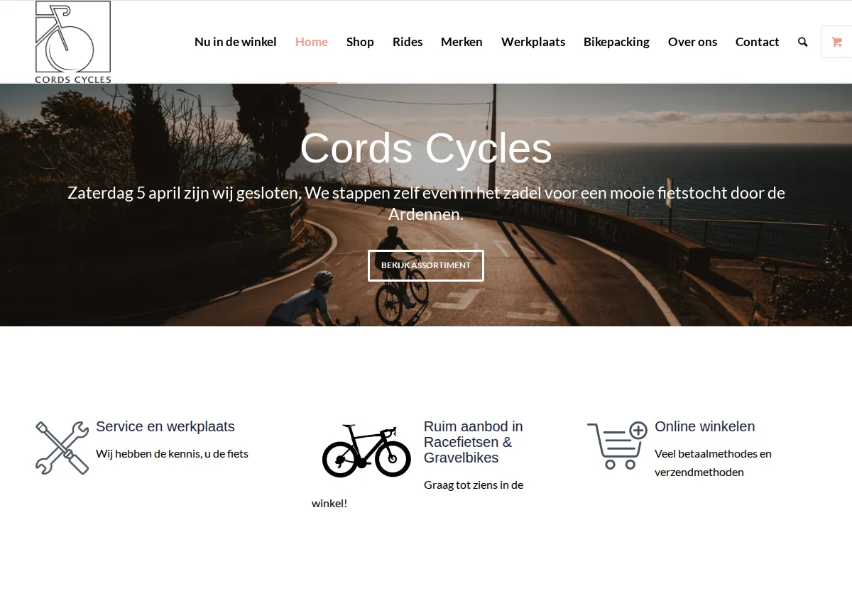 Store homepage