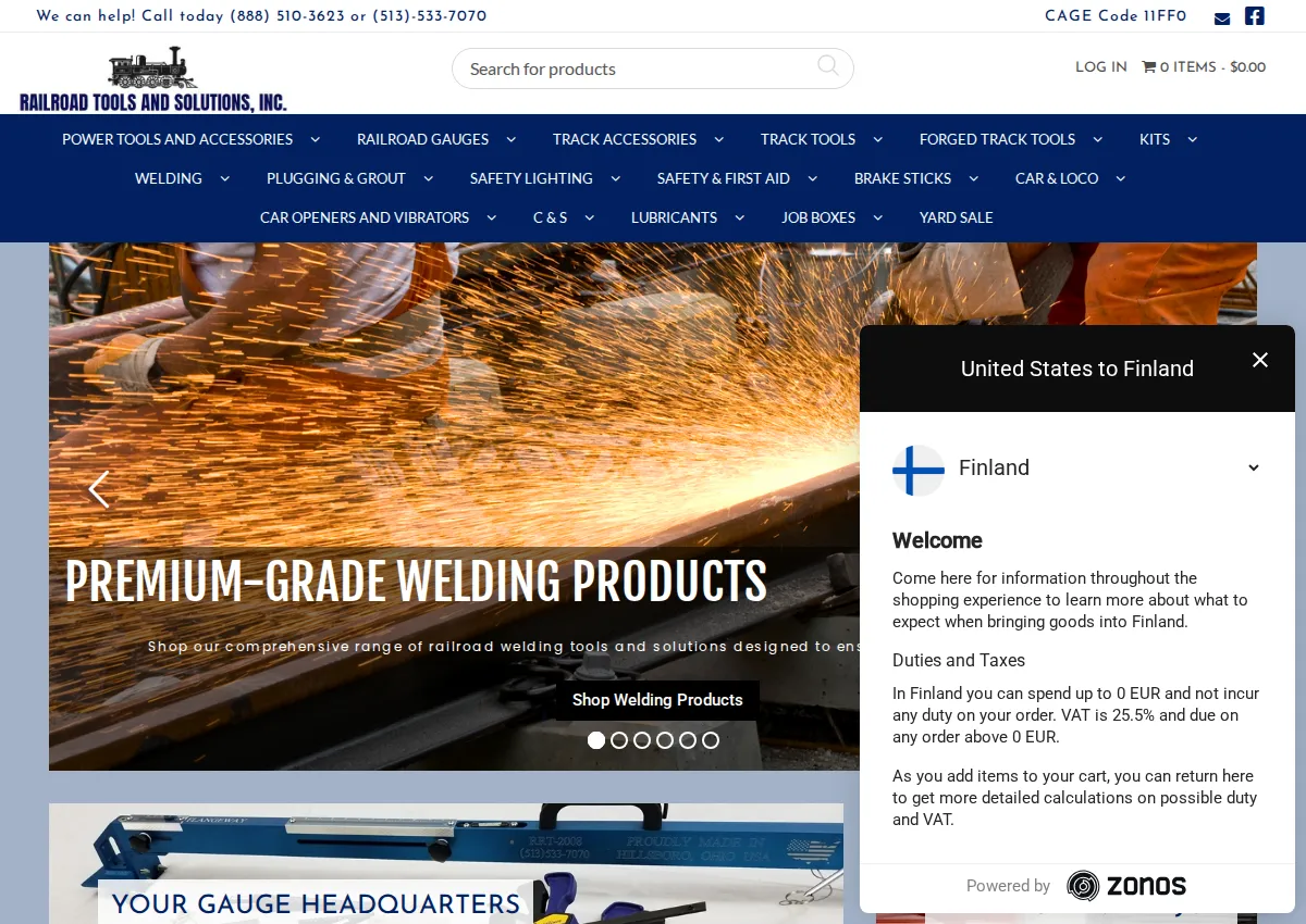 Store homepage