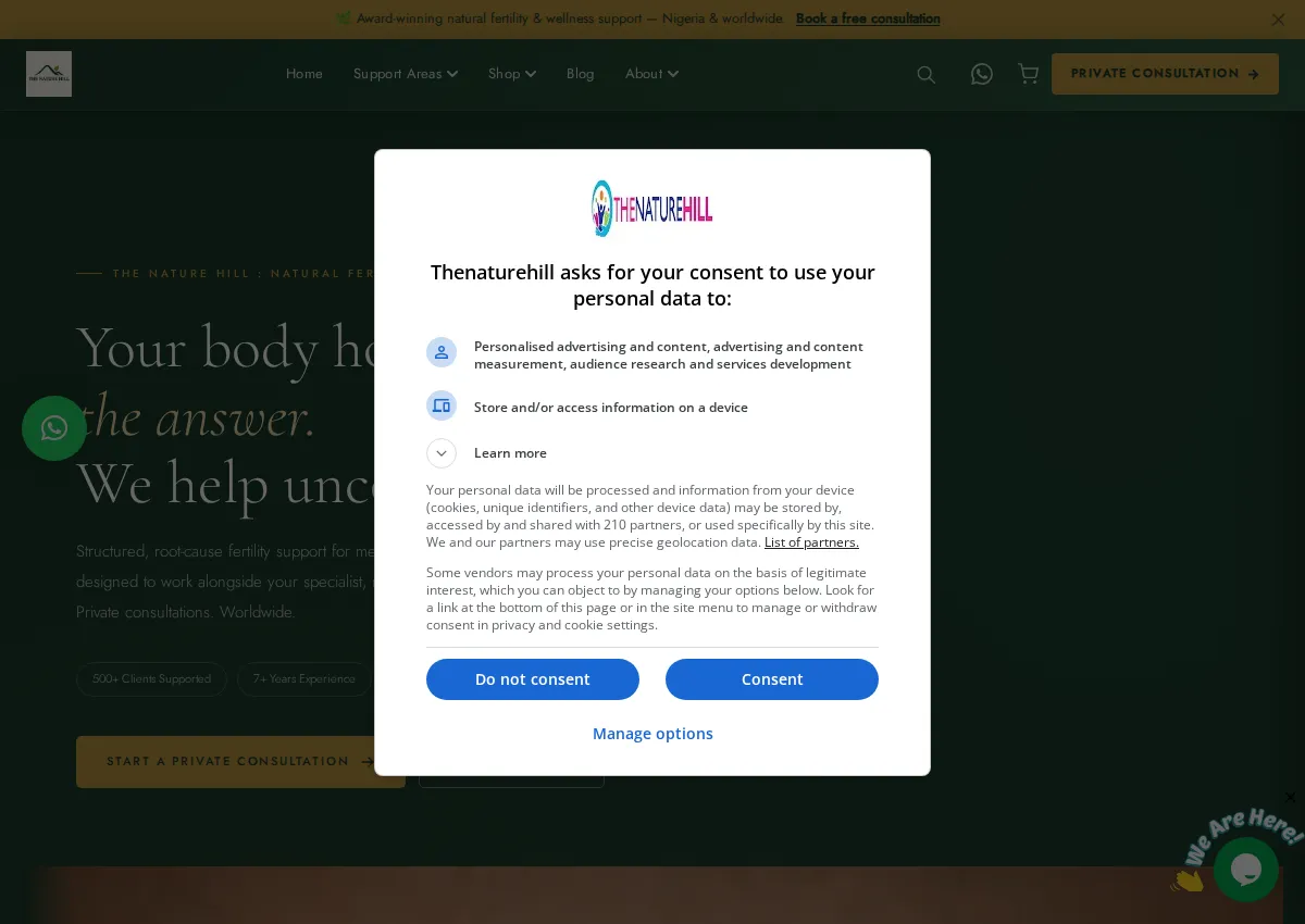 Store homepage