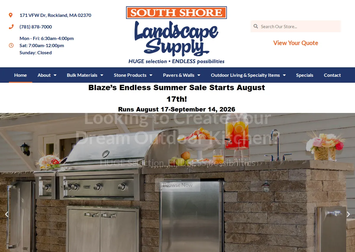 Store homepage