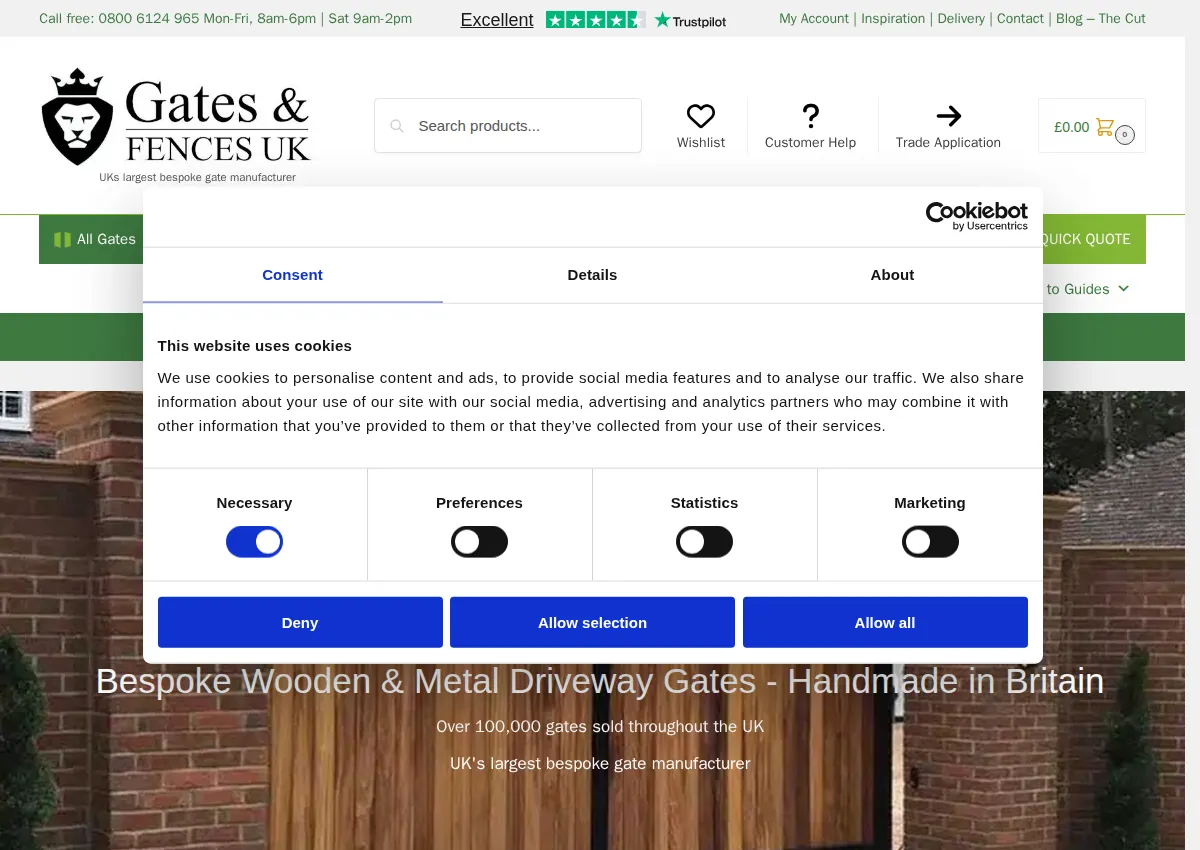 Store homepage