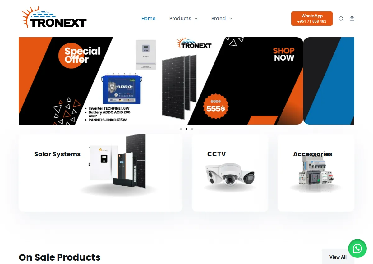 Store homepage
