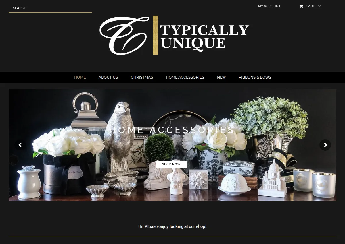 Store homepage