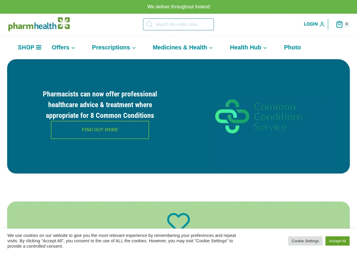 Store homepage