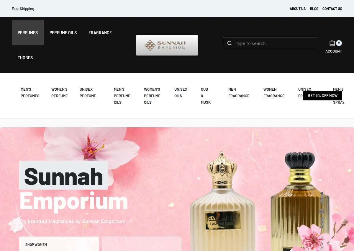 Store homepage