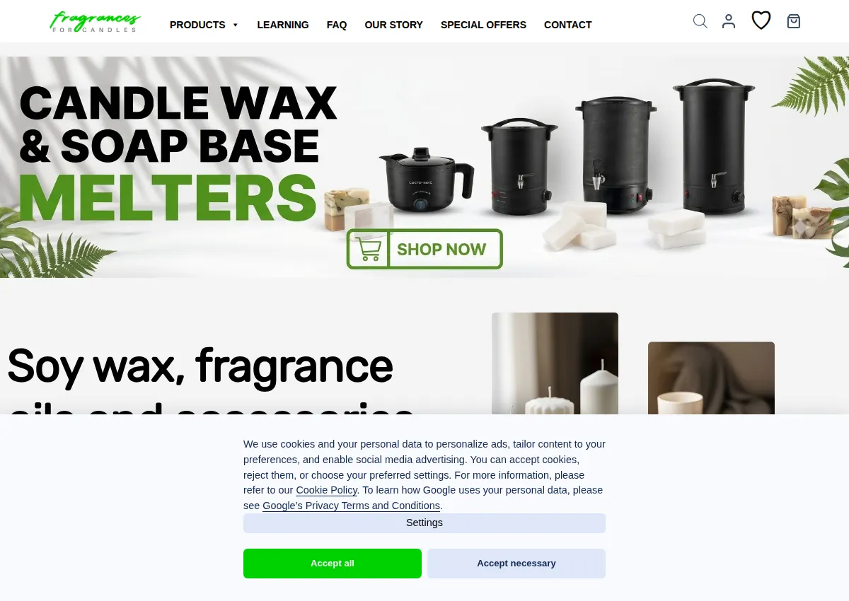 Store homepage