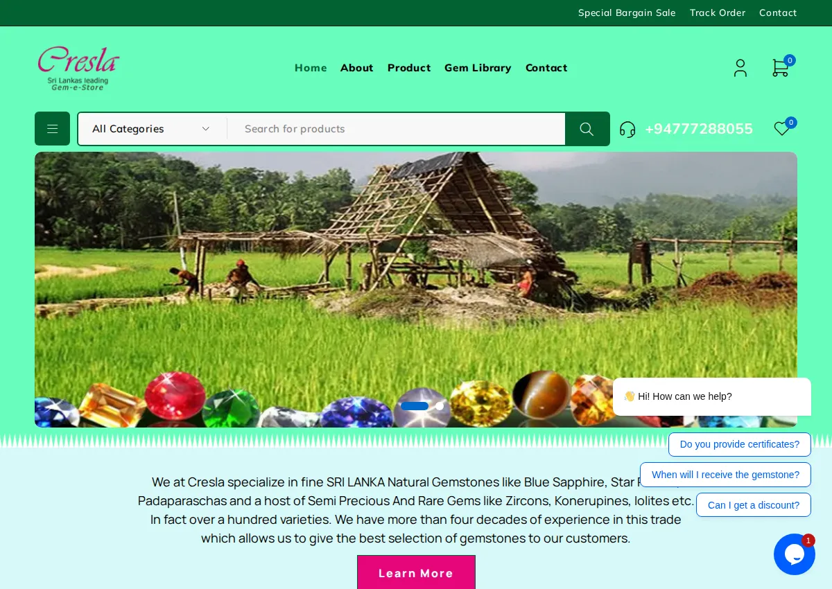 Store homepage
