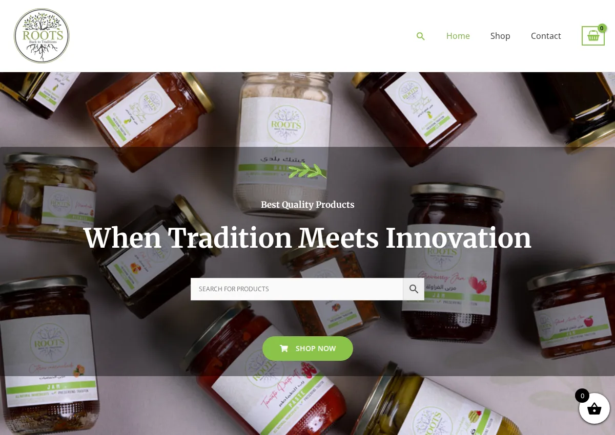 Store homepage
