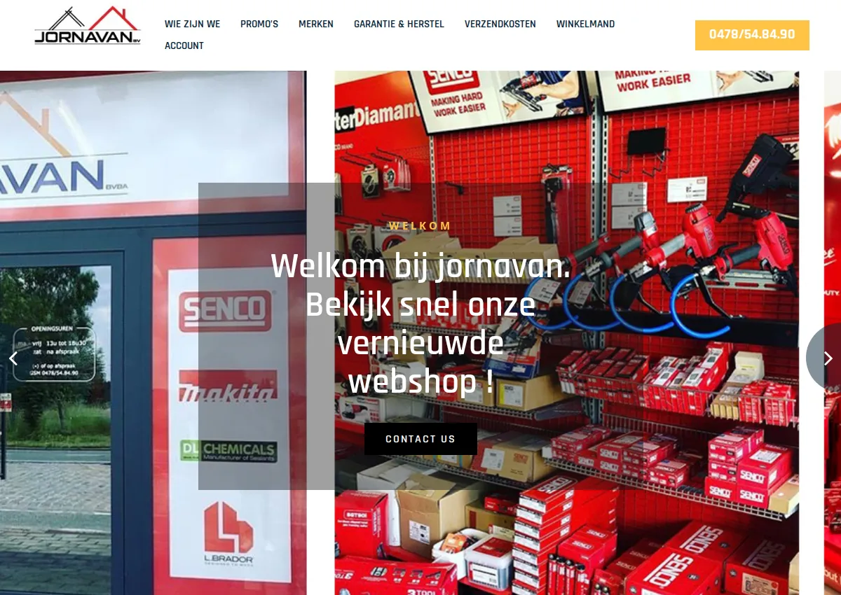 Store homepage