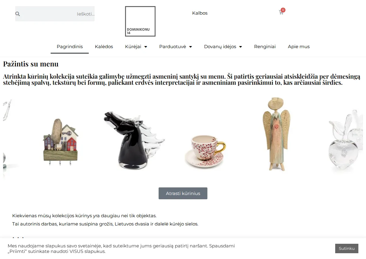 Store homepage