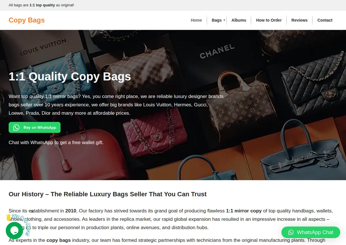 Store homepage