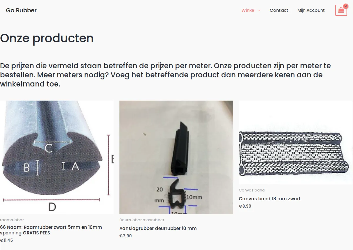 Store homepage