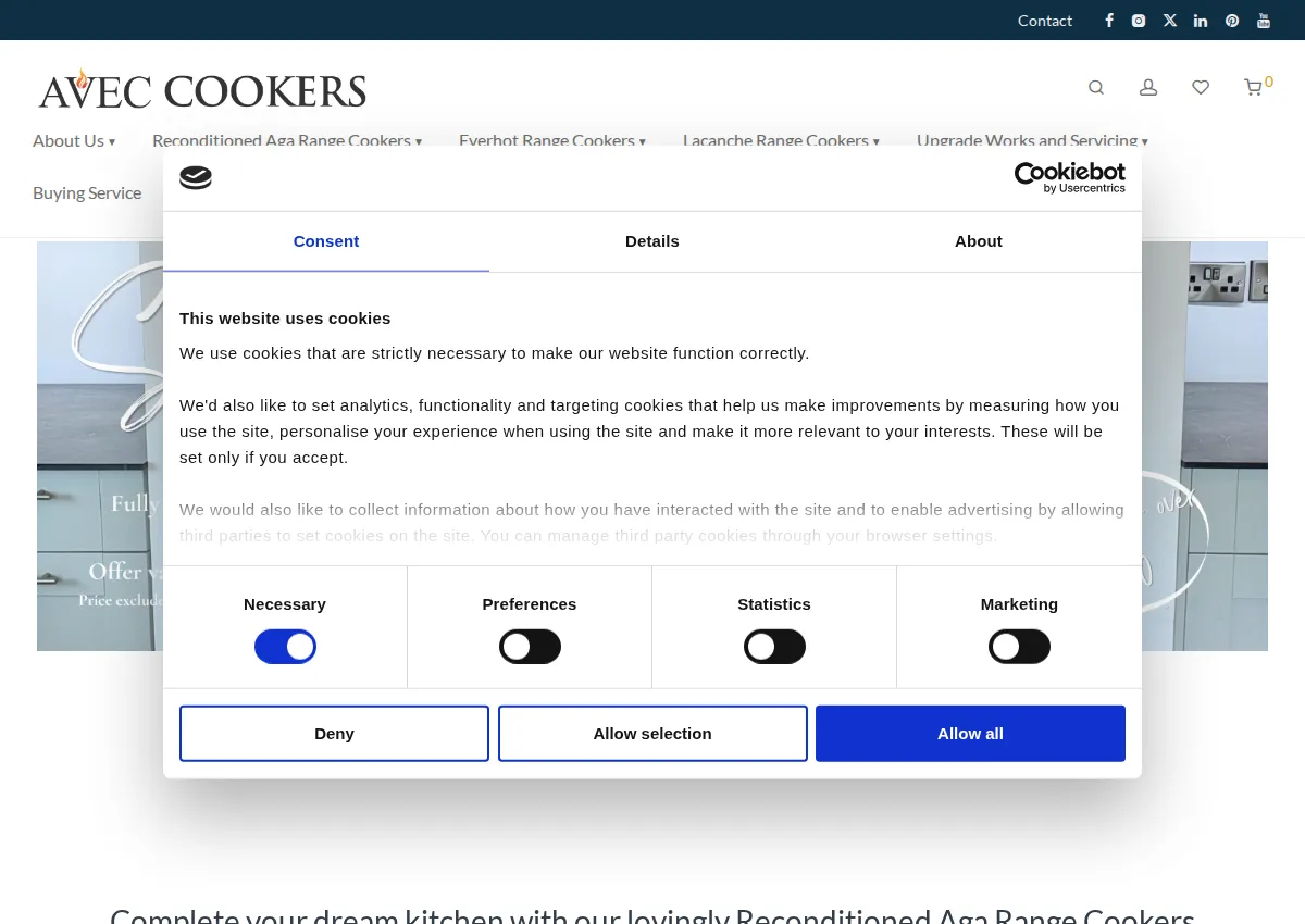 Store homepage