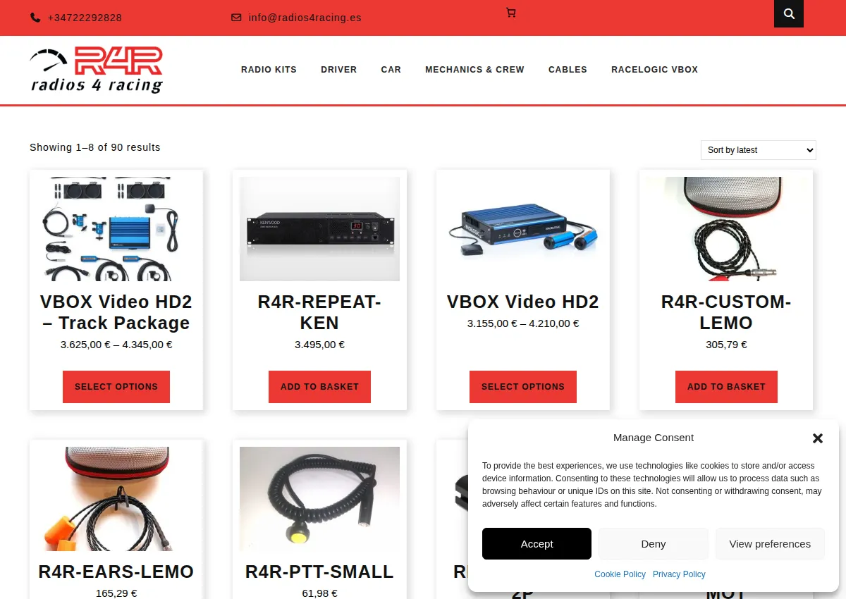 Store homepage