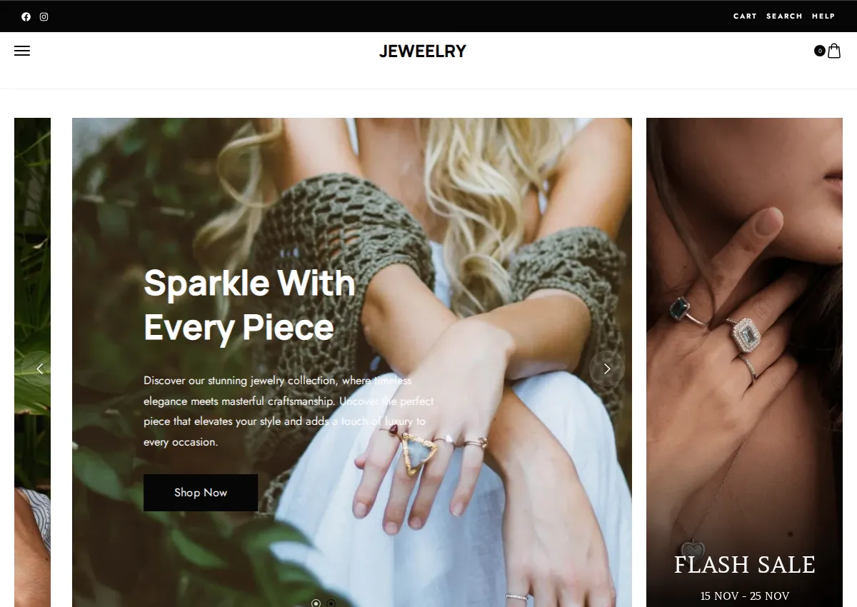 Store homepage