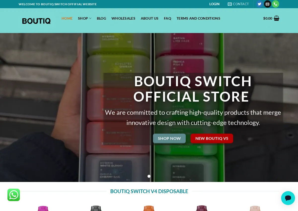 Store homepage