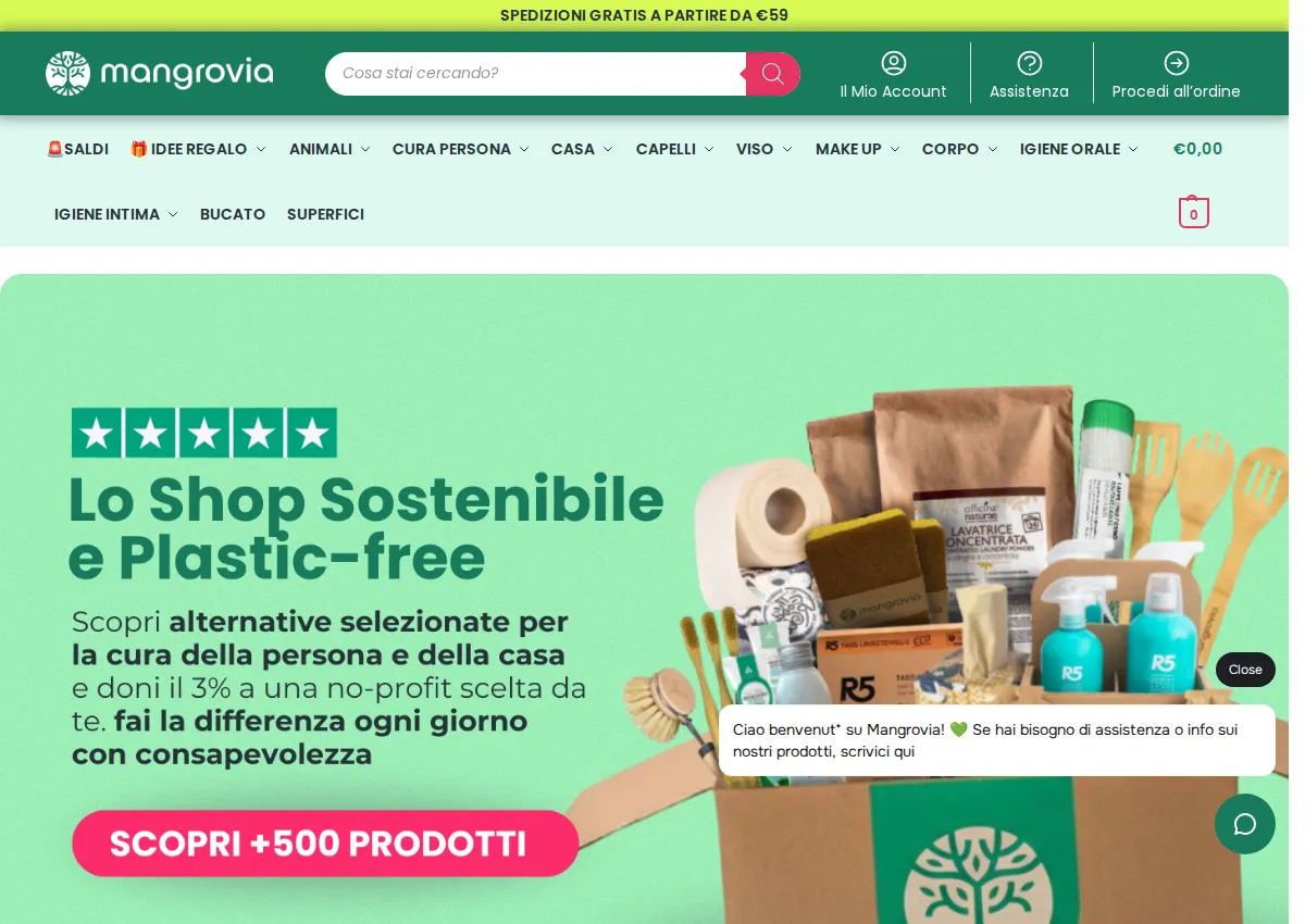 Store homepage