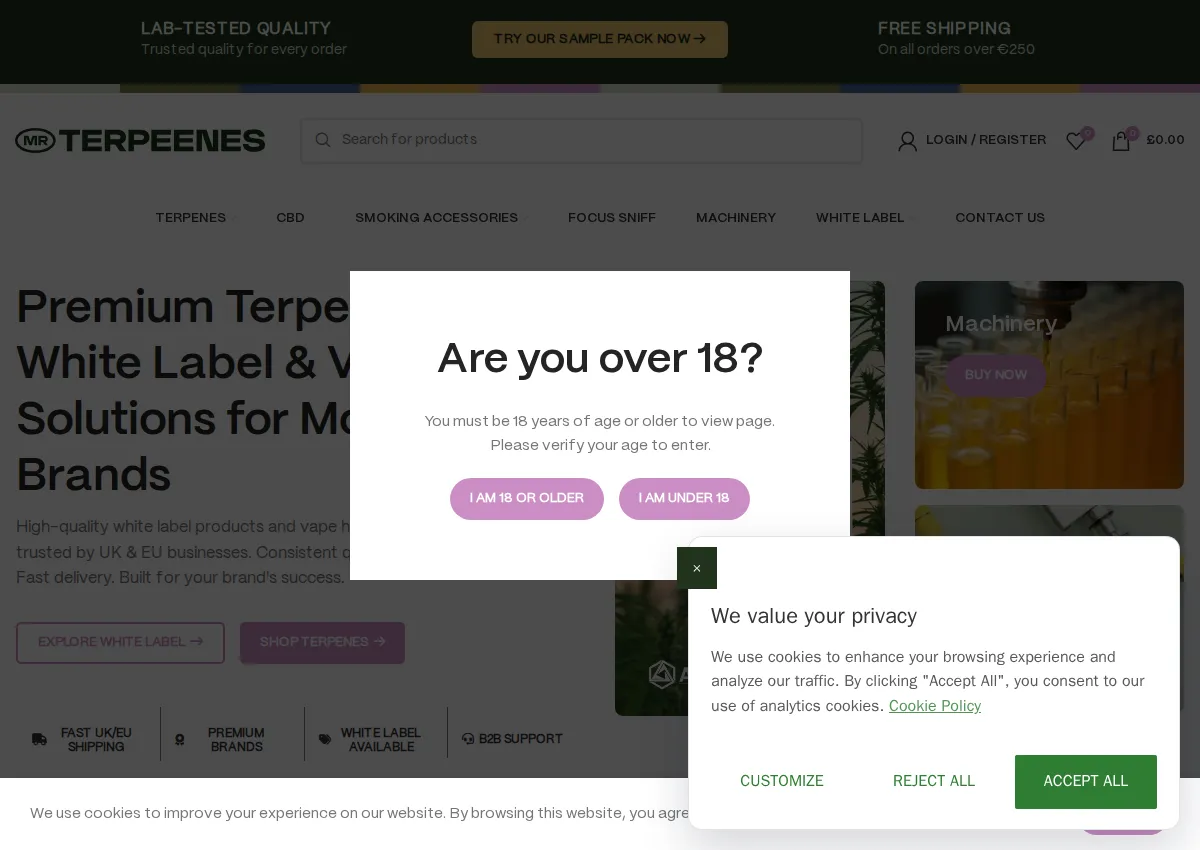 Store homepage