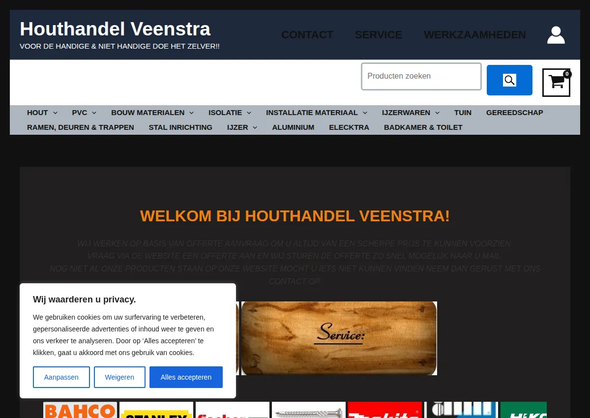 Store homepage
