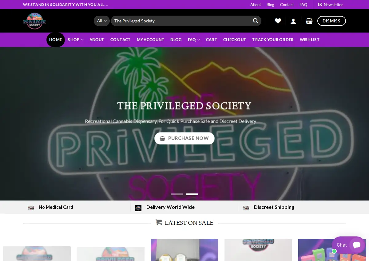 Store homepage