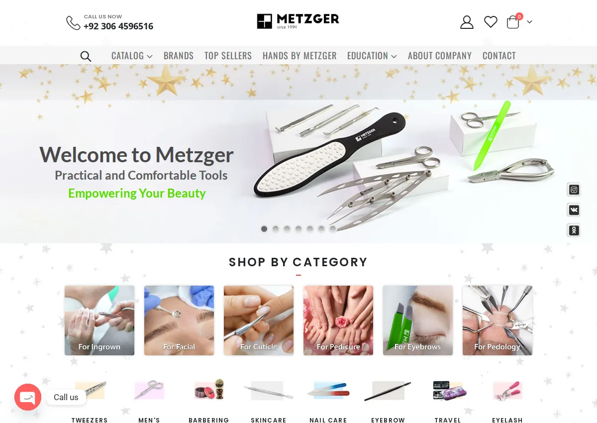 Store homepage