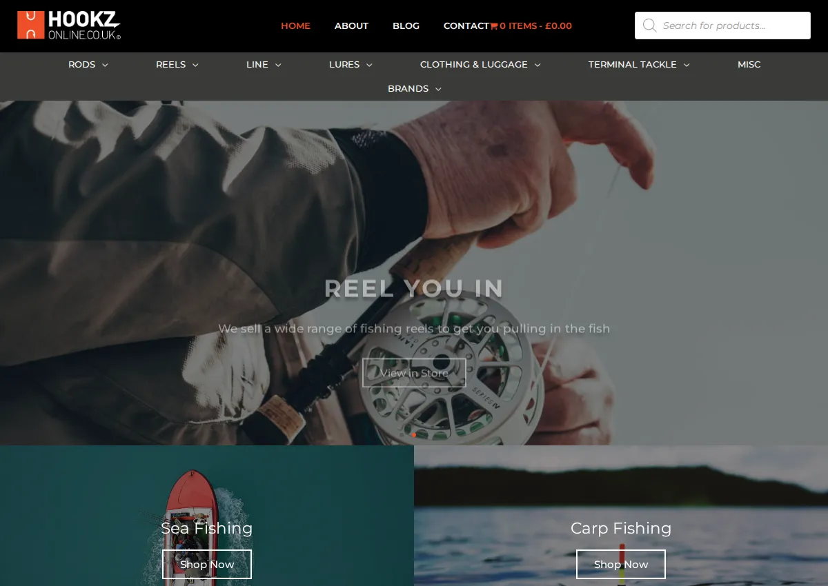 Store homepage