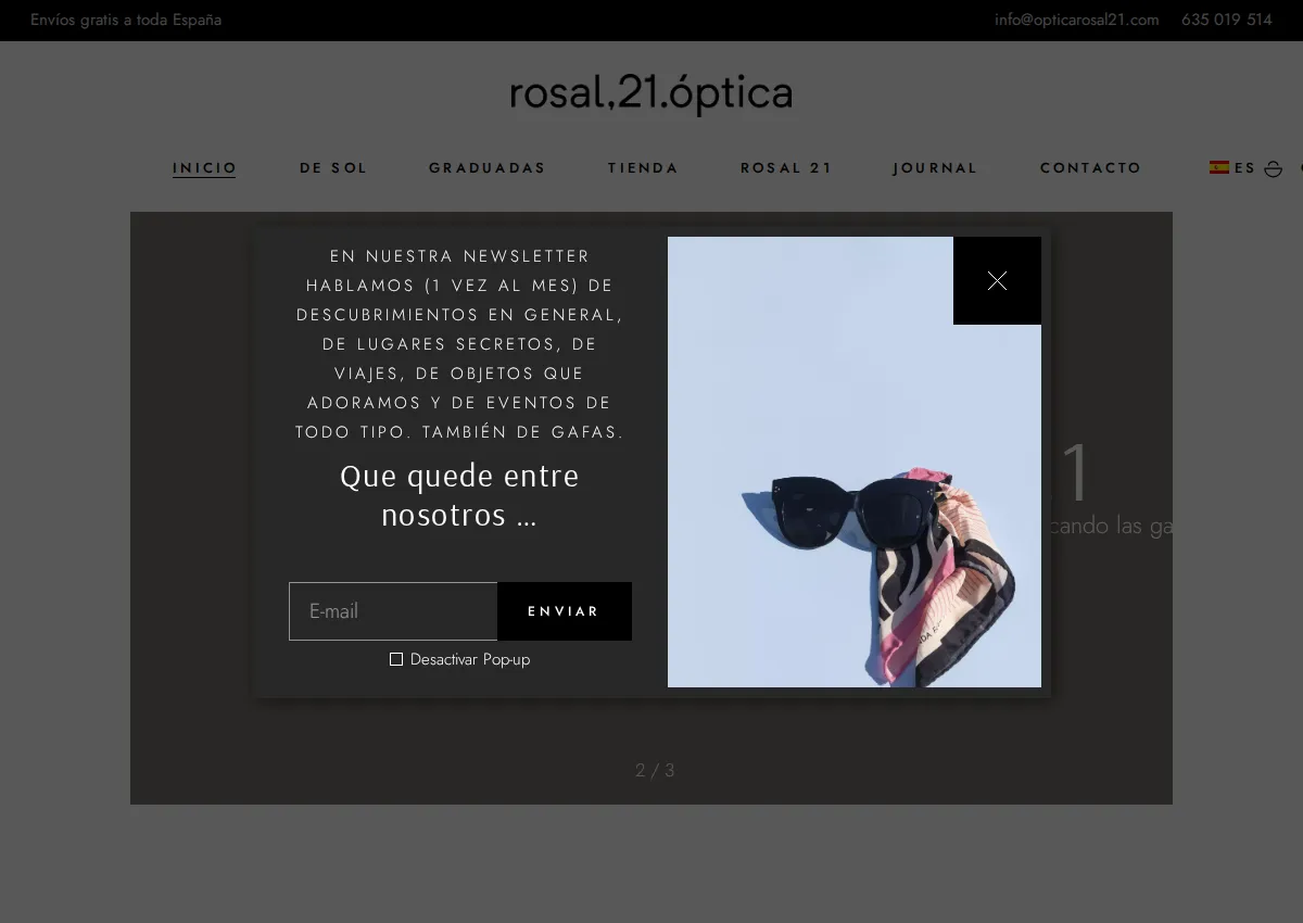 Store homepage