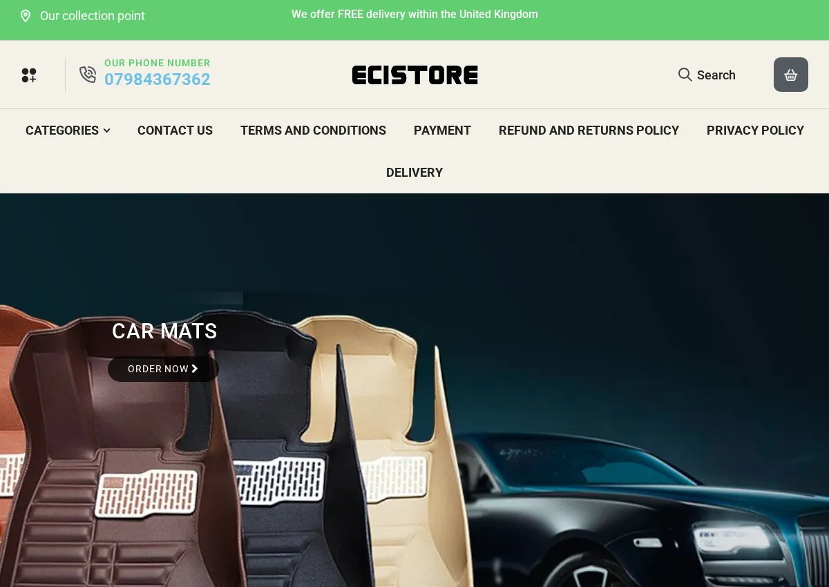 Store homepage
