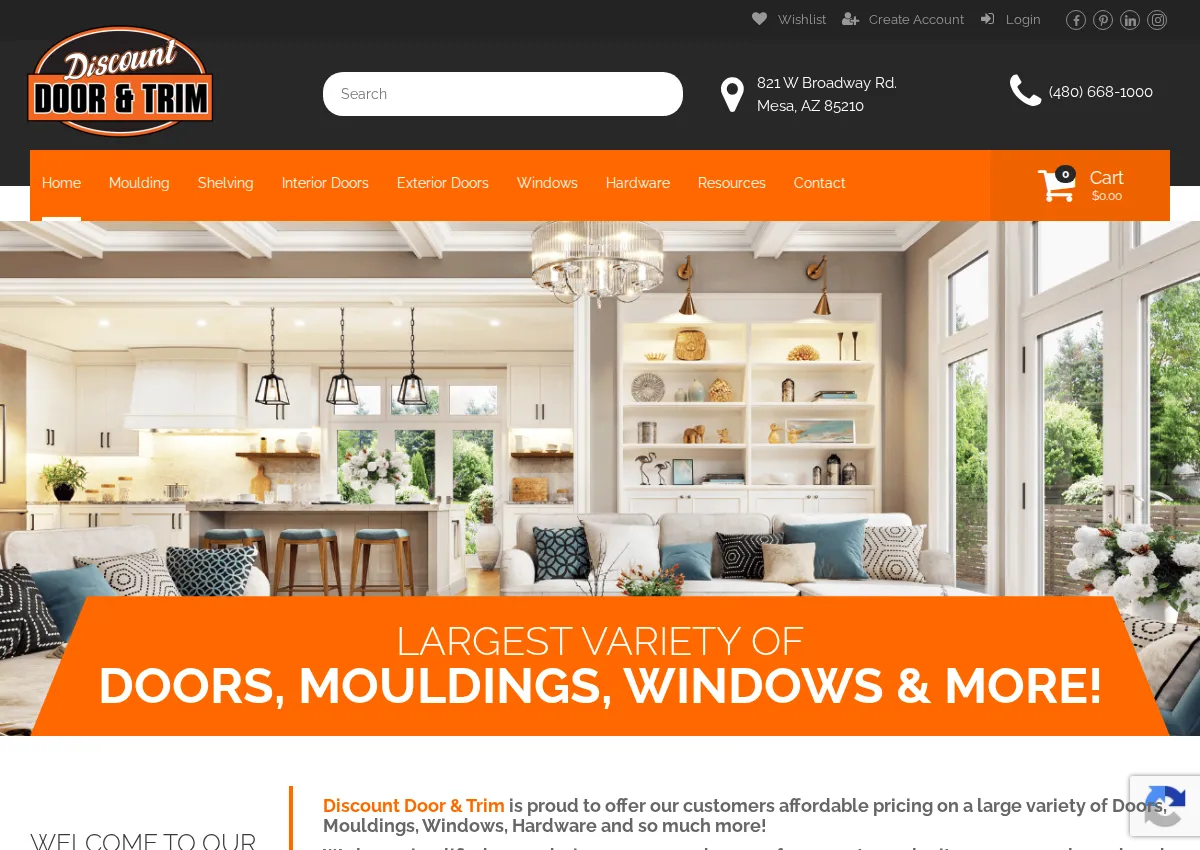 Store homepage