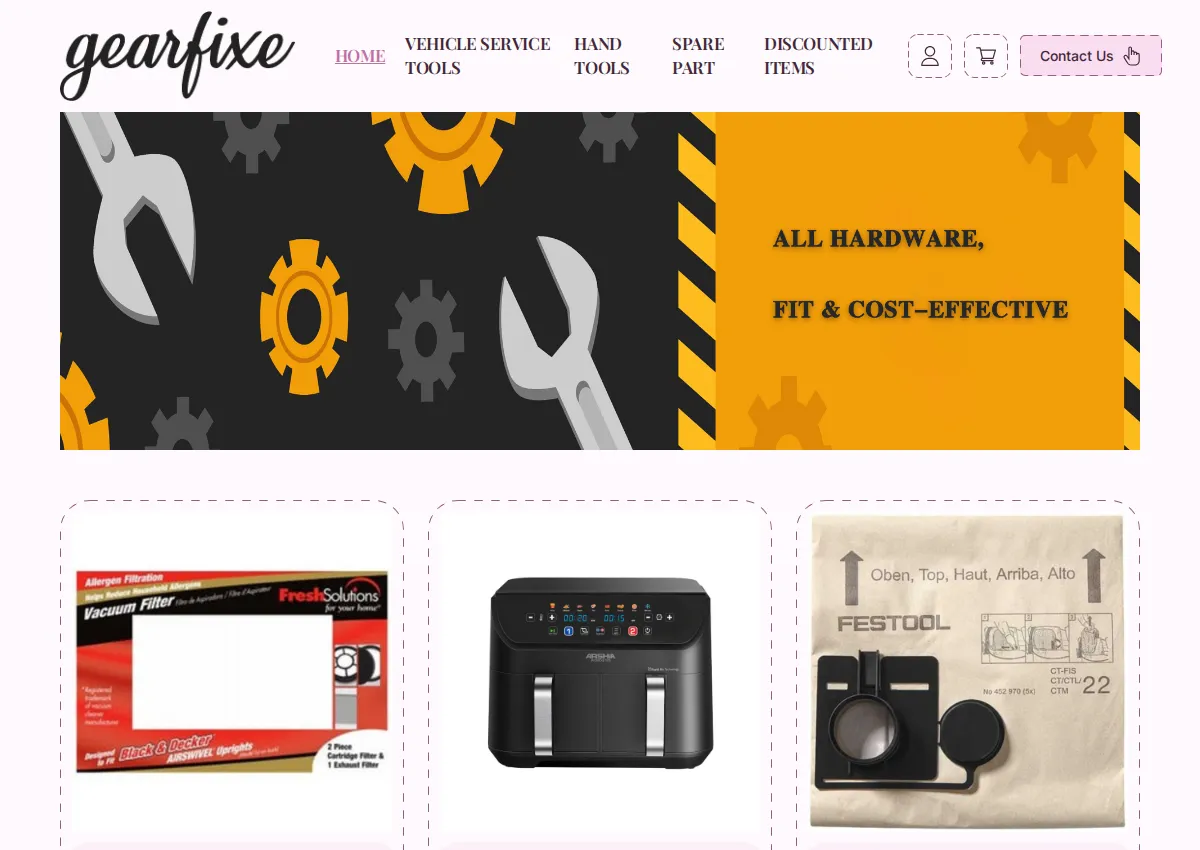 Store homepage