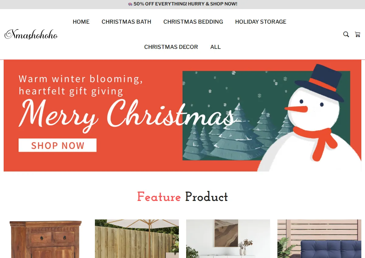 Store homepage