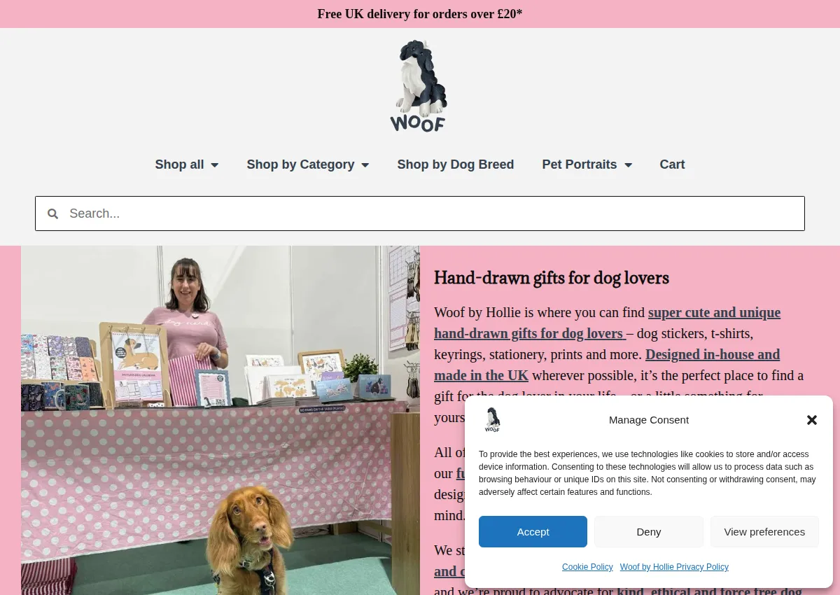 Store homepage