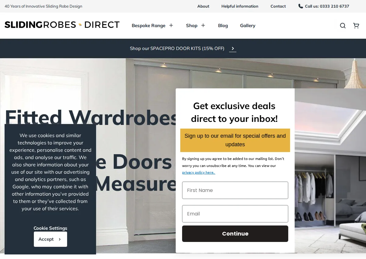 Store homepage