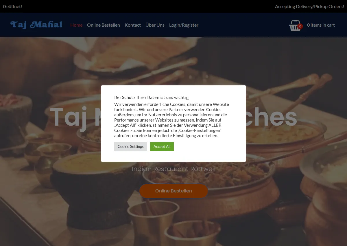Store homepage