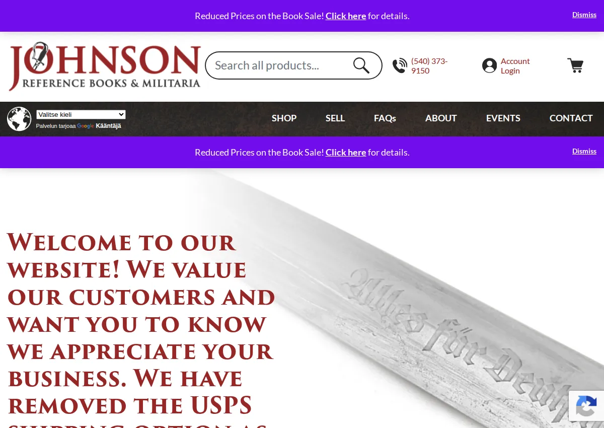Store homepage