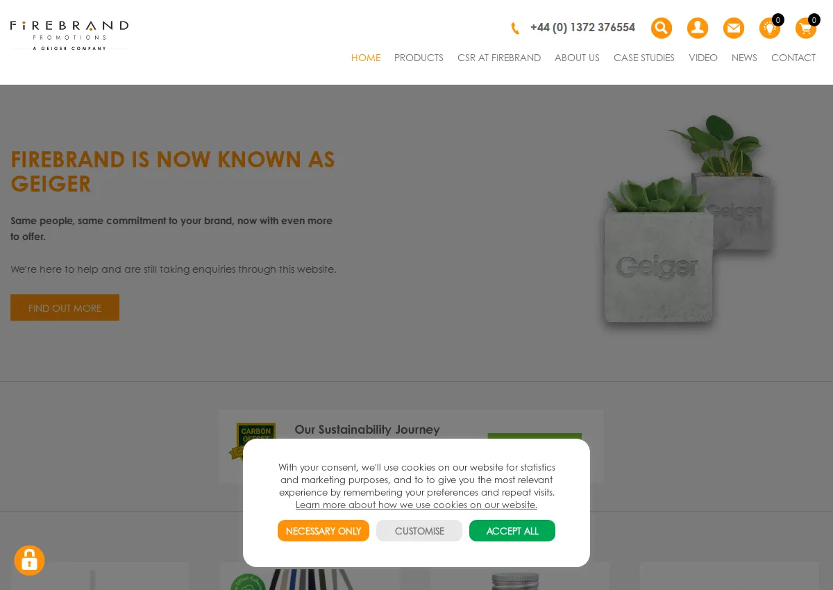 Store homepage