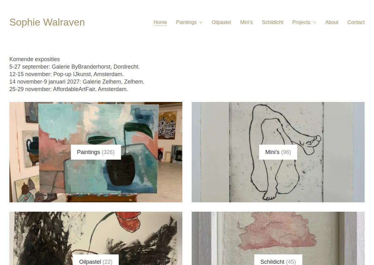 Store homepage