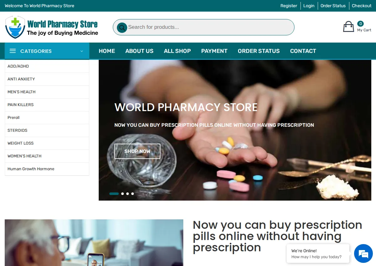 Store homepage