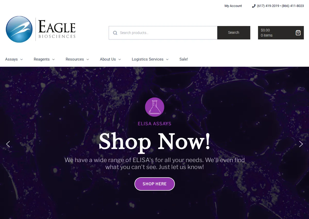 Store homepage