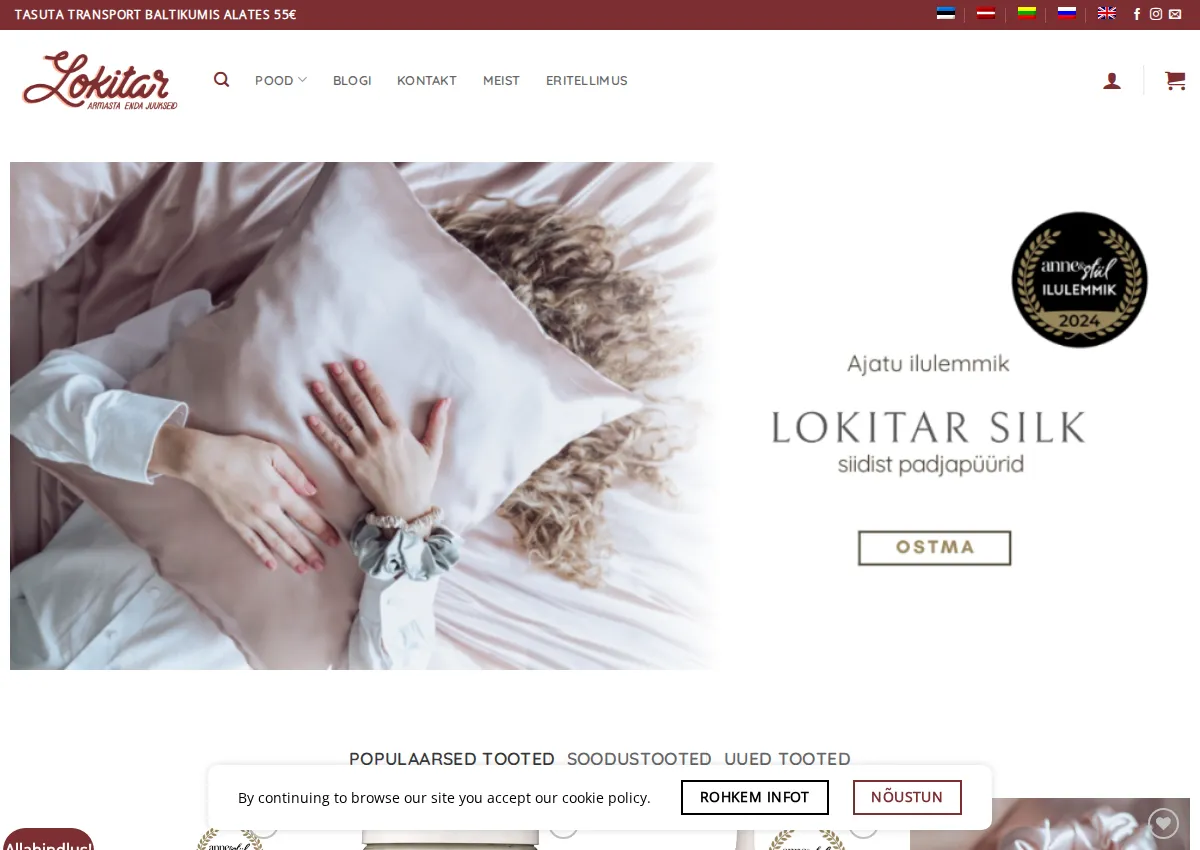 Store homepage