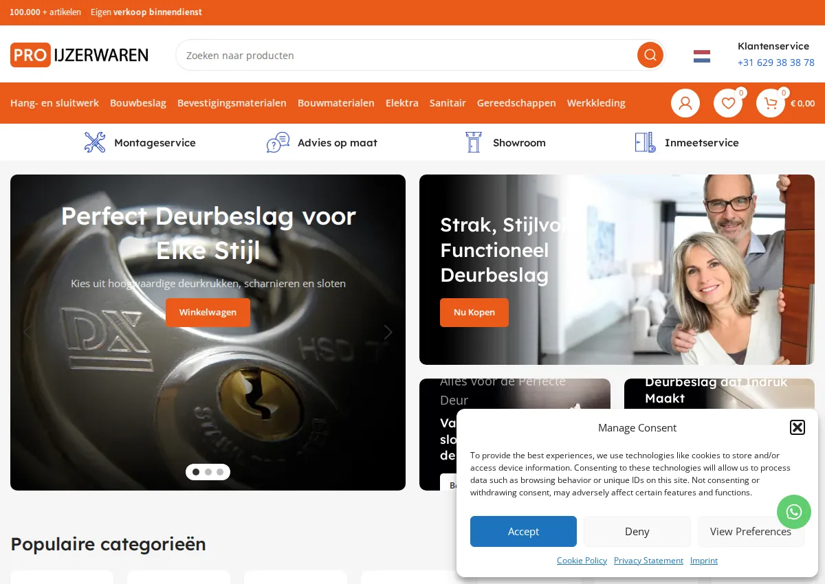 Store homepage