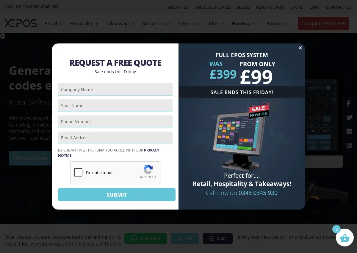 Store homepage