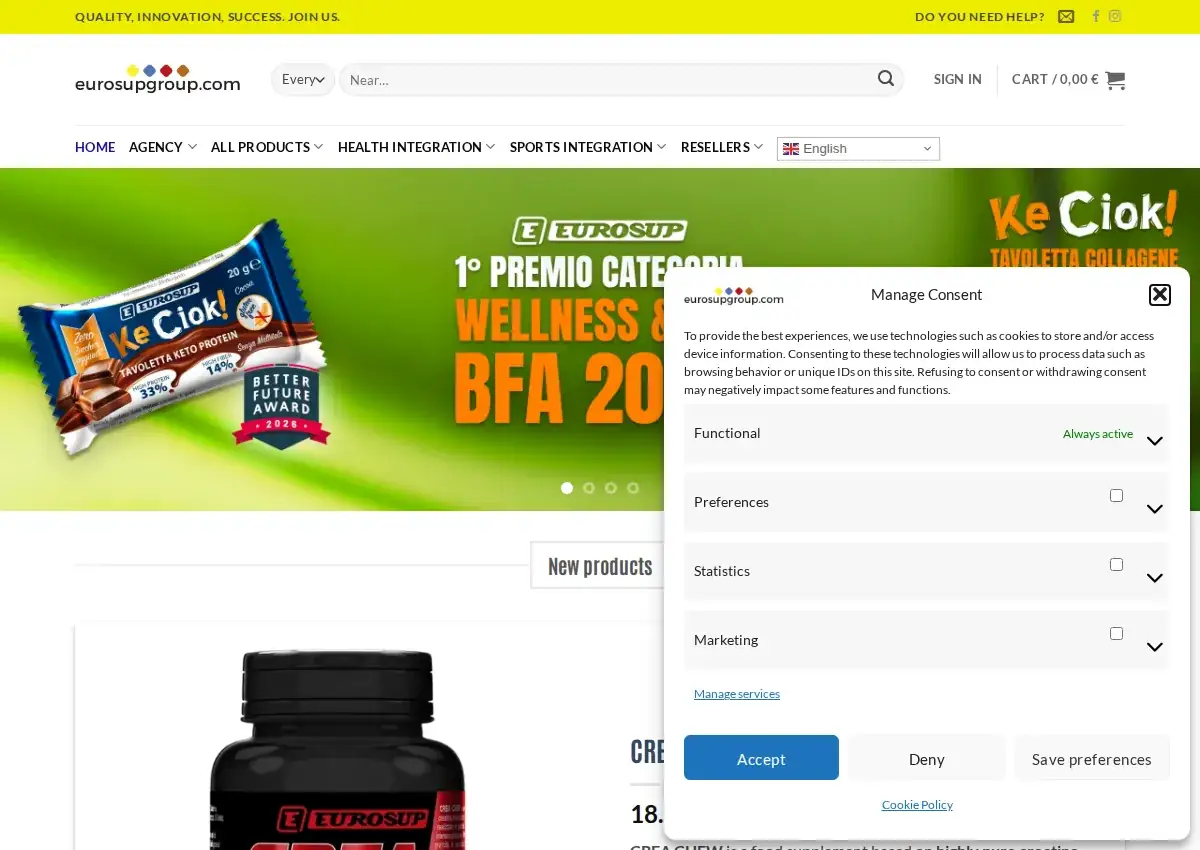 Store homepage
