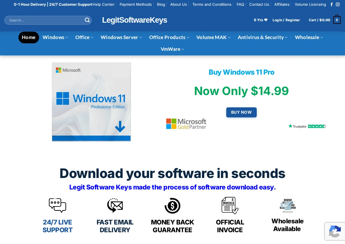 Store homepage